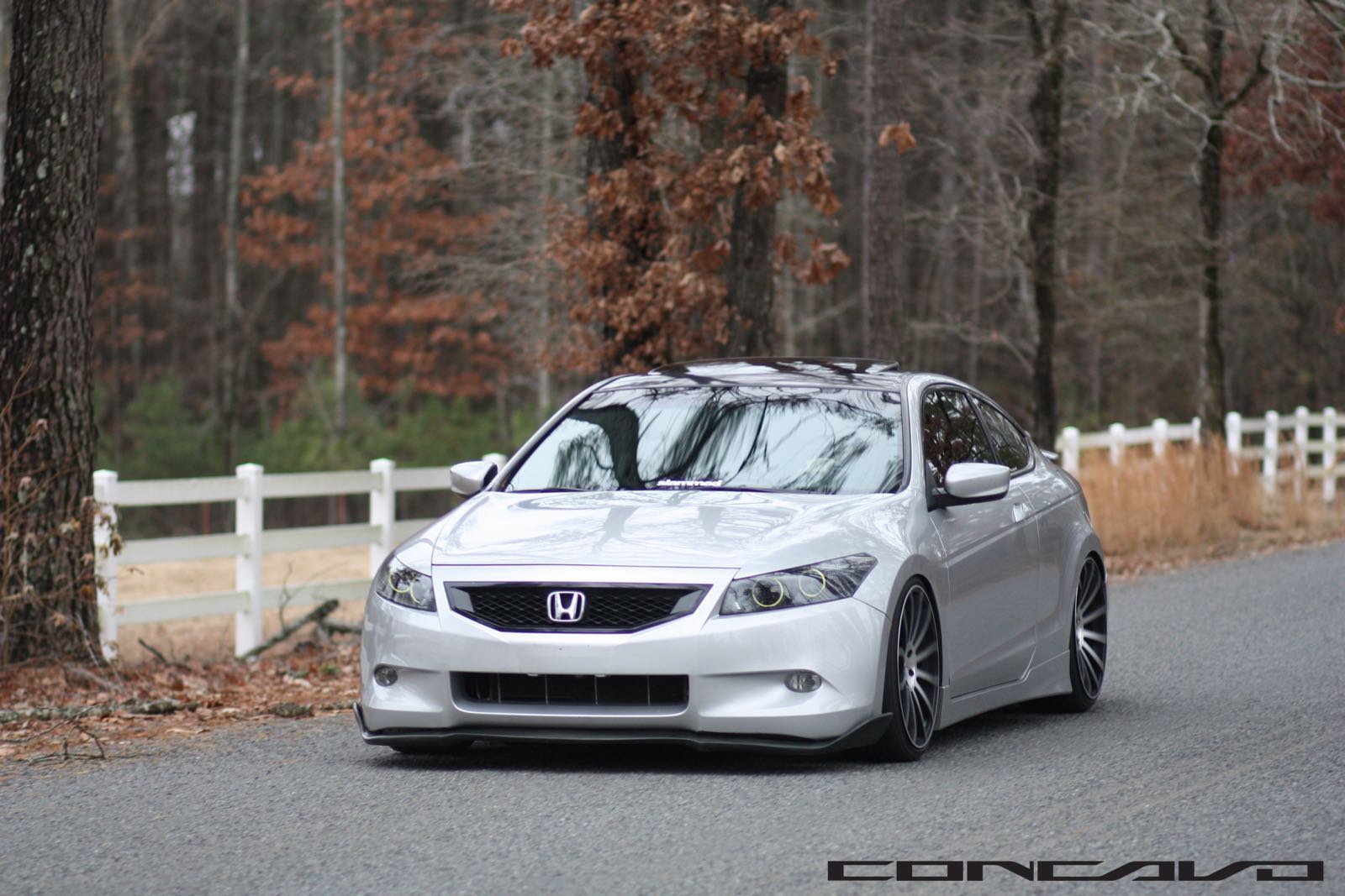 Honda Accord Coupe CW-12 Matte Black Machined Face_11840154815_o ...