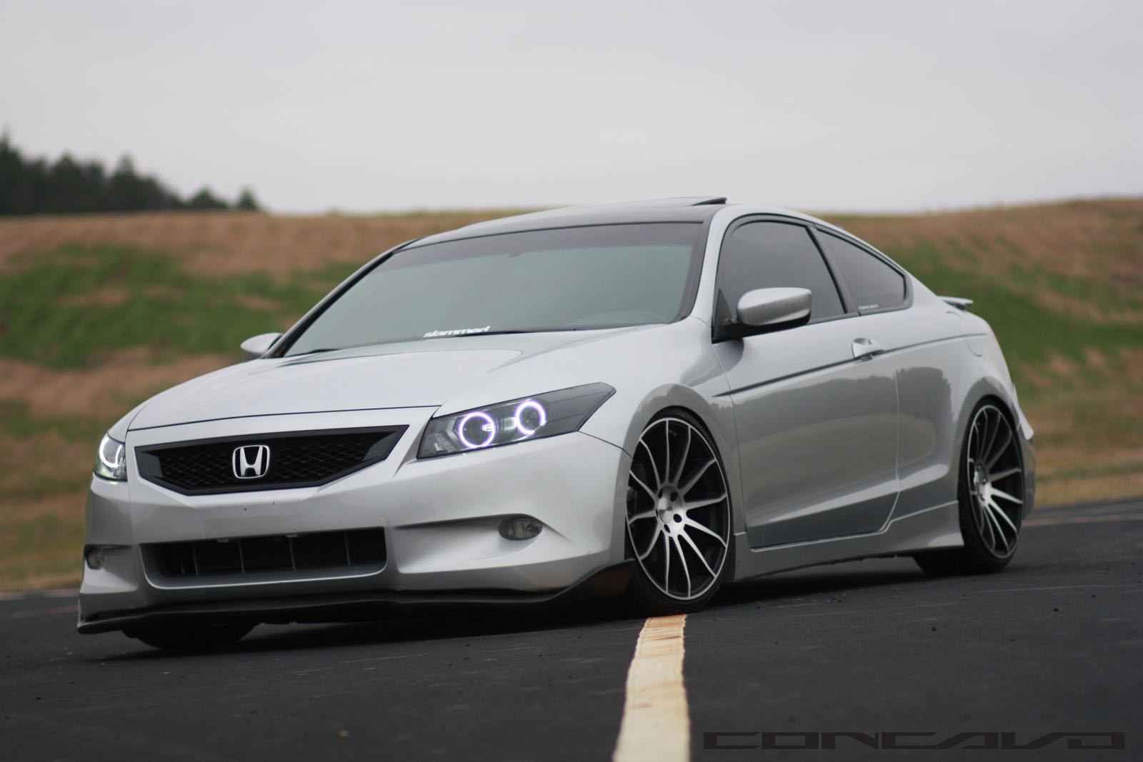 Honda Accord Coupe CW-12 Matte Black Machined Face_11840169795_o ...